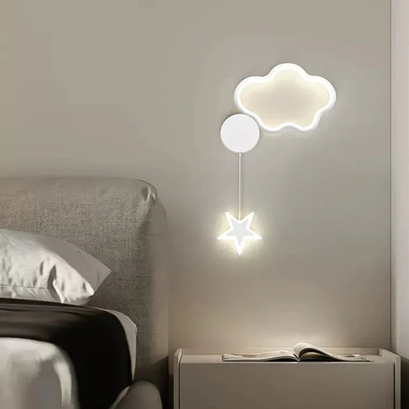 DreamGlow - Wolk, Ster en Maan LED Wandlamp | Sfeervolle Verlichting voor Kinderkamers