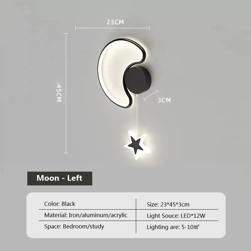 DreamGlow - Wolk, Ster en Maan LED Wandlamp | Sfeervolle Verlichting voor Kinderkamers