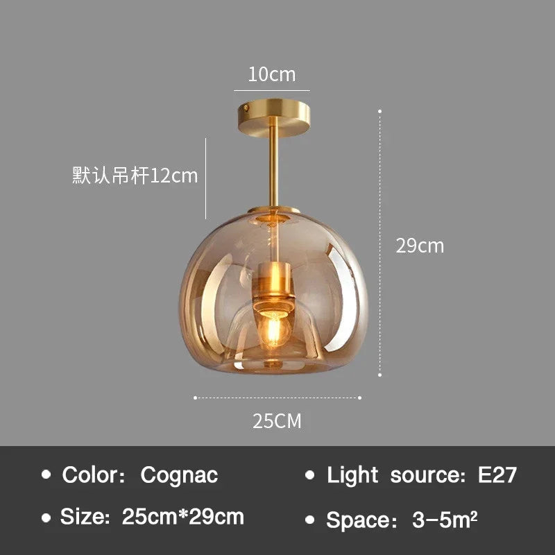 Minimalistische Glazen Plafondlamp - Stijlvolle LED Verlichting voor Woonkamer en Eetkamer