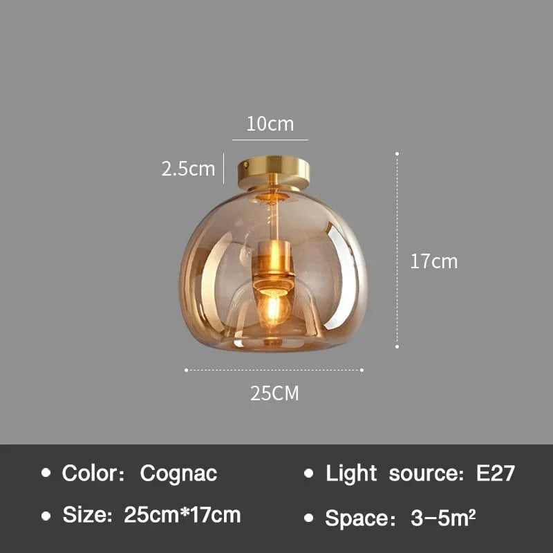 Minimalistische Glazen Plafondlamp - Stijlvolle LED Verlichting voor Woonkamer en Eetkamer