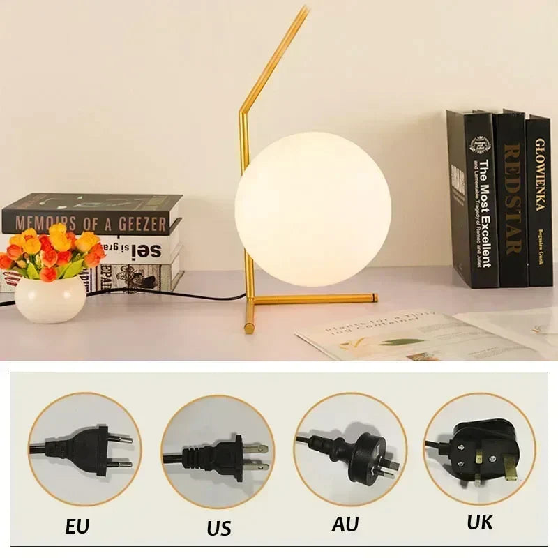 MetroGlow - Eigentijdse Strakke Glazen Tafellamp voor Elegante Verlichting