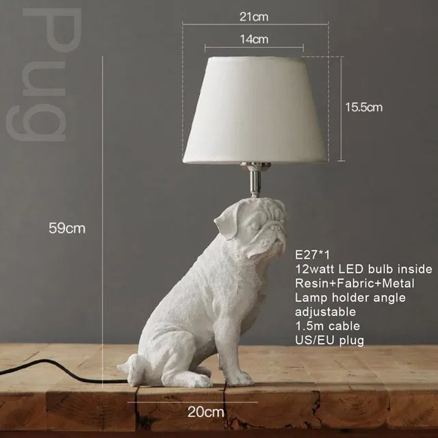 PuppyDesign - Art Deco Puppy Tafellamp | Stijlvolle Decoratieve Lamp voor Elke Interieurstijl