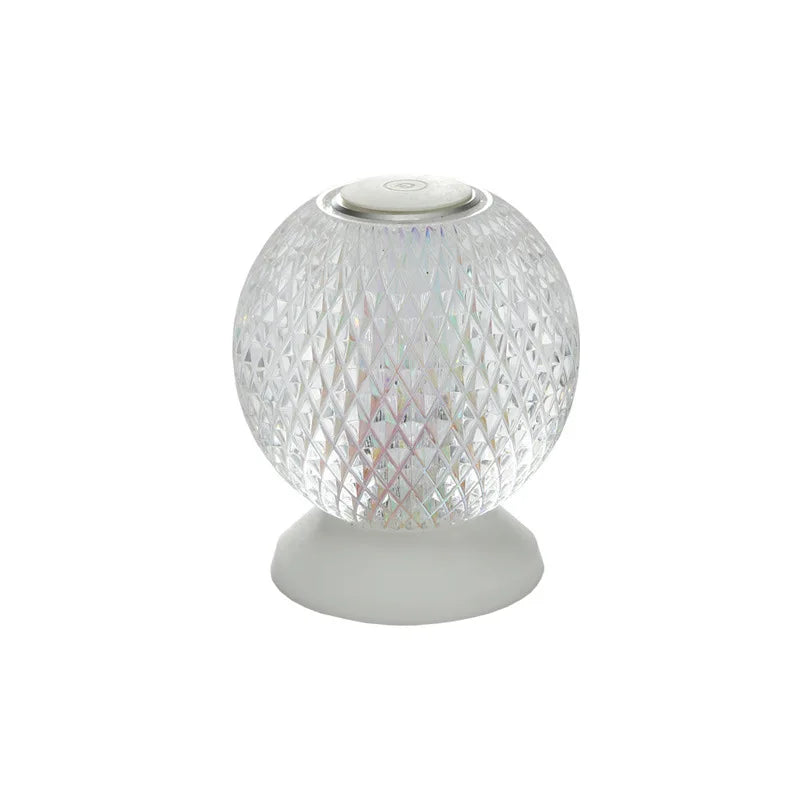 CrystalWave - Moderne Draadloze Kristallen Tafellamp voor Luxe Verlichting
