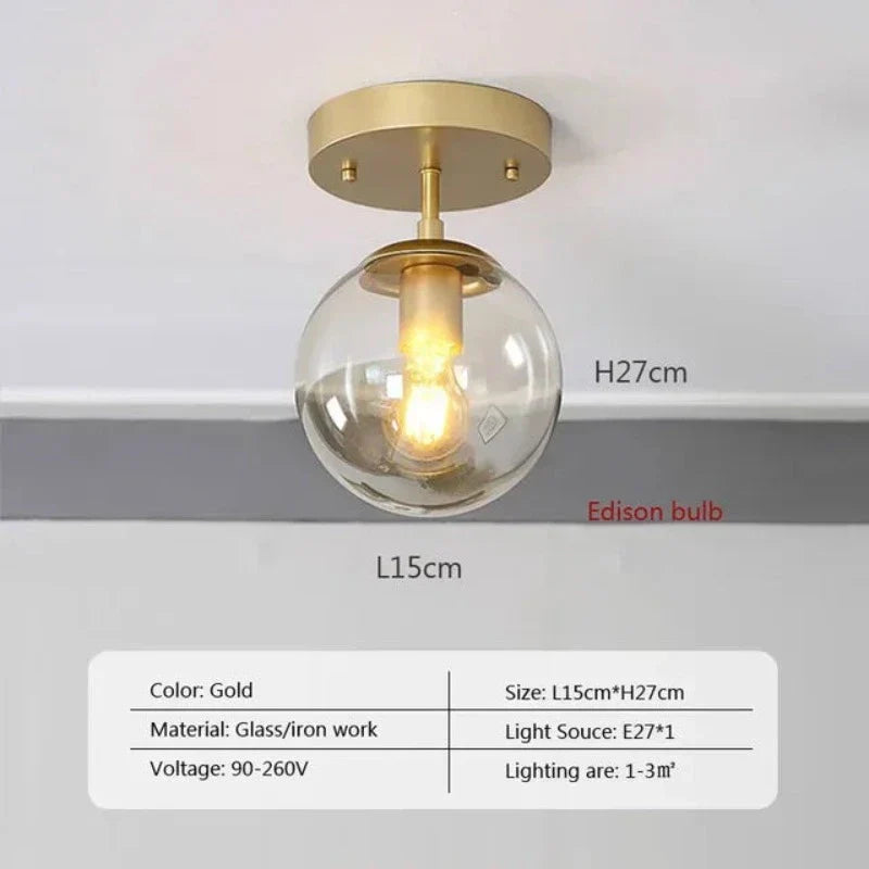 SphereLuxe - Glazen Bol Plafondlamp voor Moderne Verlichting