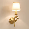 FloraLight - Wandlamp met één arm en stoffen kap met plantenmotief