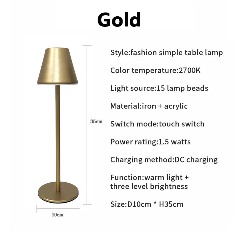BrightWave - Draadloze LED Bureaulamp met Moderne Functionaliteit
