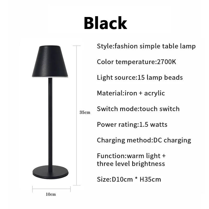 BrightWave - Draadloze LED Bureaulamp met Moderne Functionaliteit