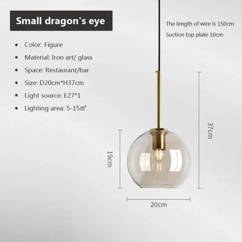 NordicLuxe - Scandinavische Hanglamp van Glas voor Stijlvolle Verlichting