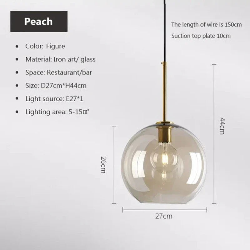 NordicLuxe - Scandinavische Hanglamp van Glas voor Stijlvolle Verlichting