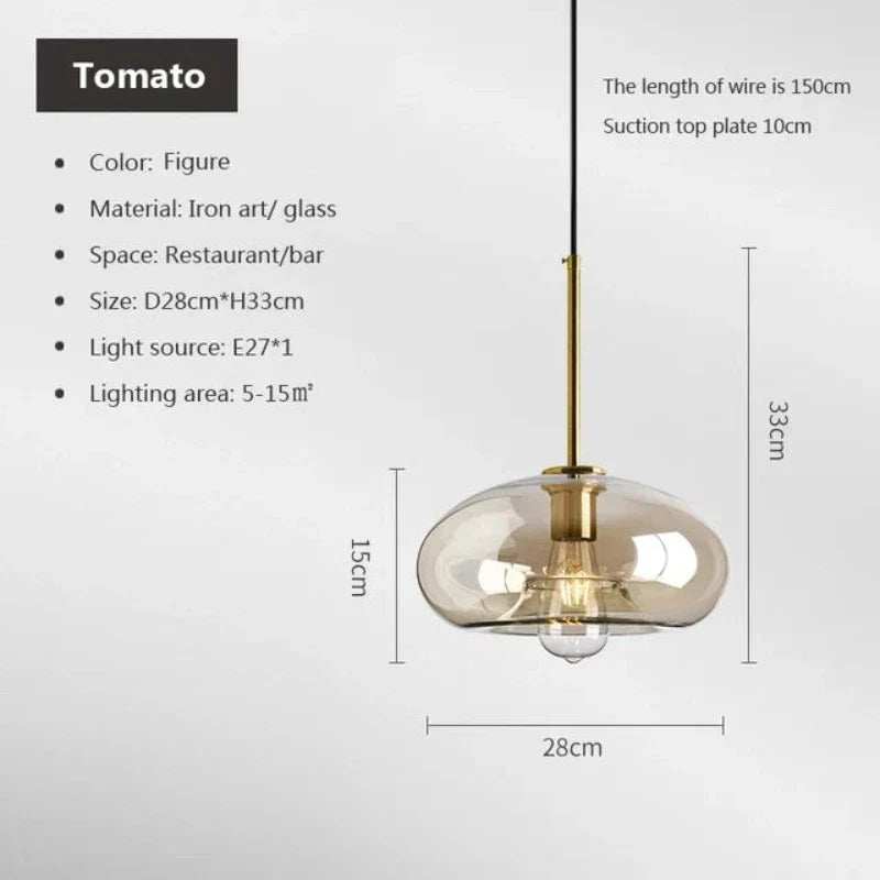 NordicLuxe - Scandinavische Hanglamp van Glas voor Stijlvolle Verlichting