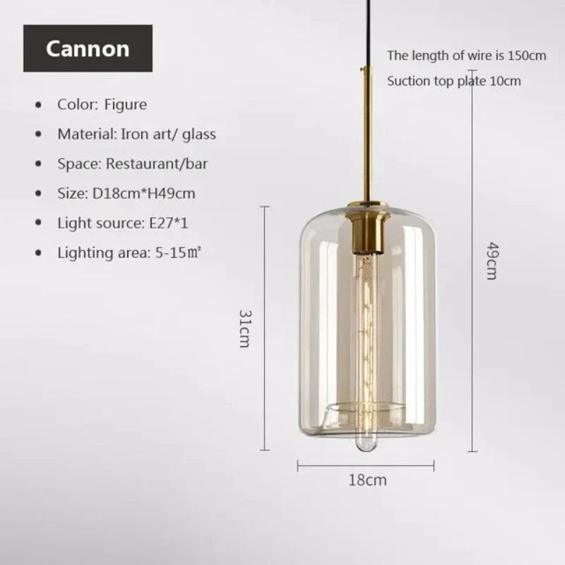 NordicLuxe - Scandinavische Hanglamp van Glas voor Stijlvolle Verlichting