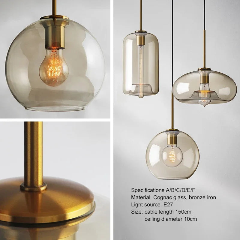 NordicLuxe - Scandinavische Hanglamp van Glas voor Stijlvolle Verlichting