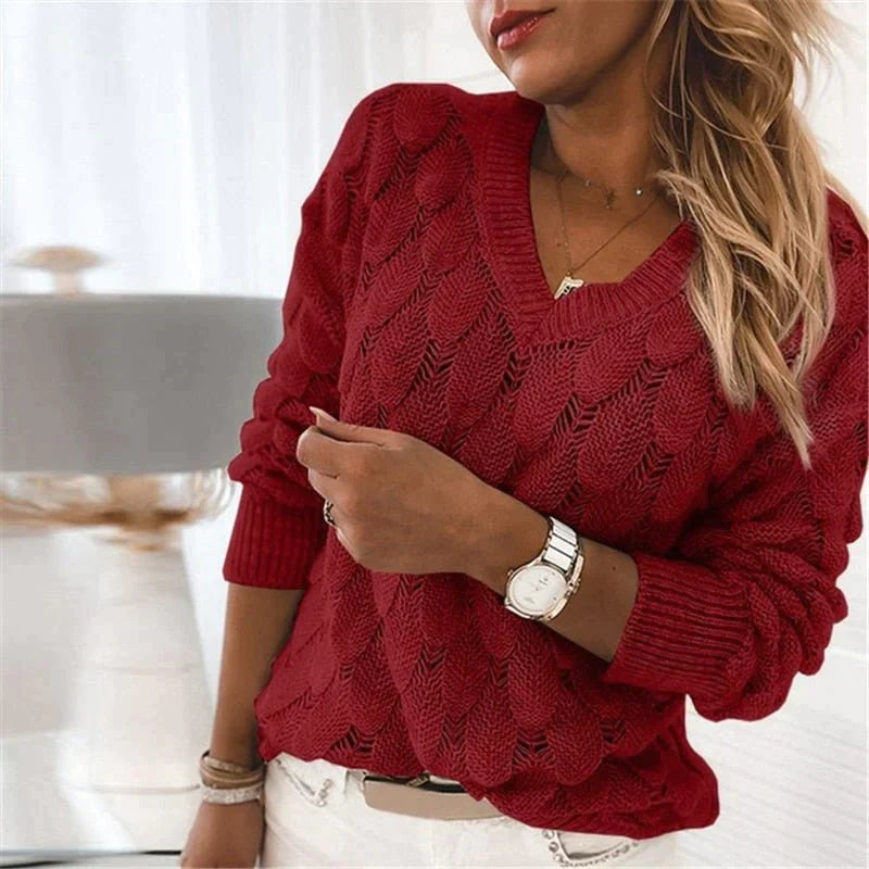 Serena Plume - Damestrui met V-Hals en Veerprint