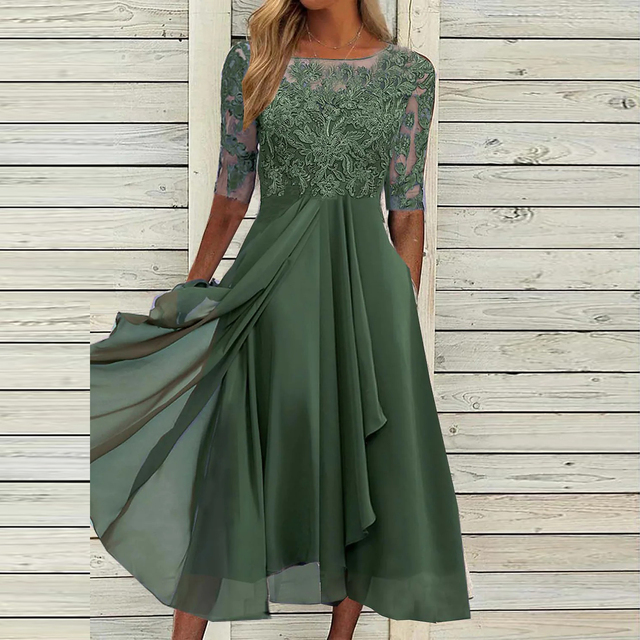 GlamLace Feestjurk | Elegant Kant Feestjurk voor Een Betoverende Look