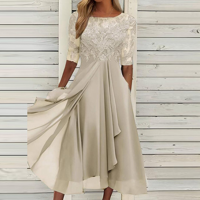 GlamLace Feestjurk | Elegant Kant Feestjurk voor Een Betoverende Look