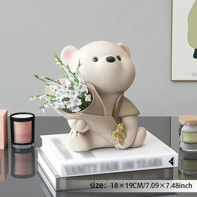 FloraBear - Bloemen Beer Decoratie | Charmant en Uniek Cadeau