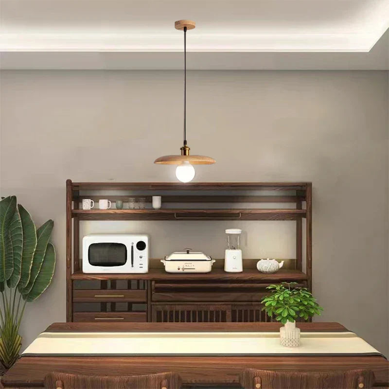 ScandiGlow - Scandinavische Houten Hanglamp voor Natuurlijk Verlichtingseffect
