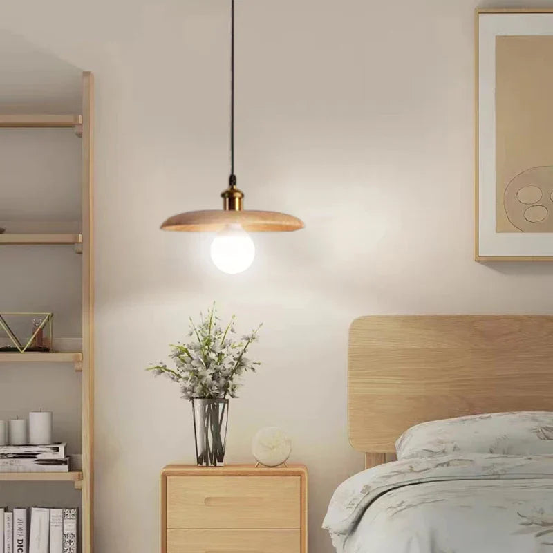 Scandinavische Houten Hanglamp - Natuurlijke Design Verlichting voor Woonkamer en Eetkamer