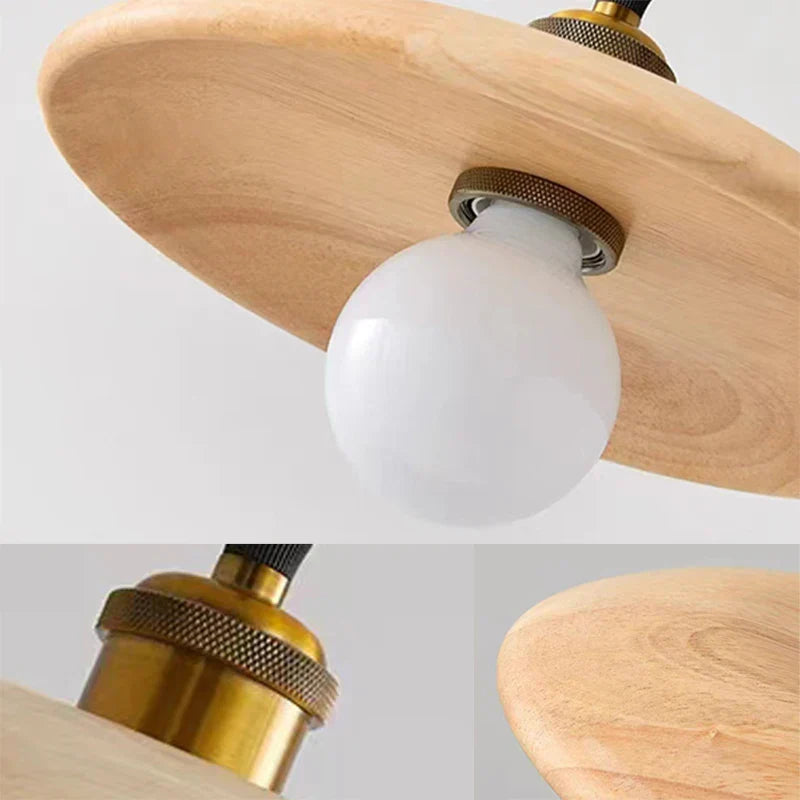 Scandinavische Houten Hanglamp - Natuurlijke Design Verlichting voor Woonkamer en Eetkamer