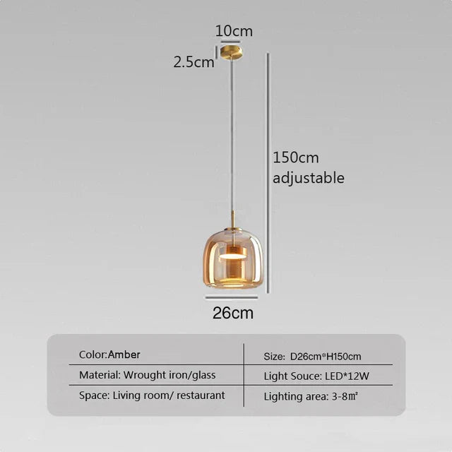 LumiClear - Minimalistische Glazen Hanglamp voor Stijlvolle Verlichting
