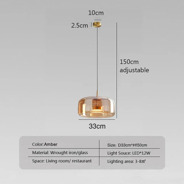 LumiClear - Minimalistische Glazen Hanglamp voor Stijlvolle Verlichting