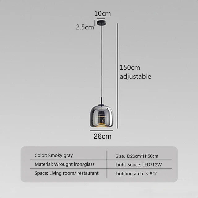 LumiClear - Minimalistische Glazen Hanglamp voor Stijlvolle Verlichting