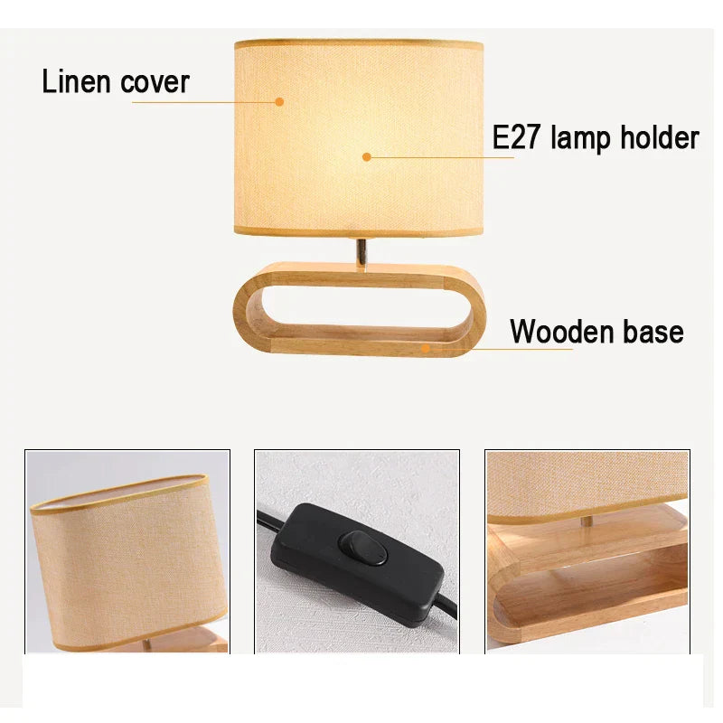ScandiGlow - Tafellamp van Scandinavisch Hout voor Stijlvolle Verlichting