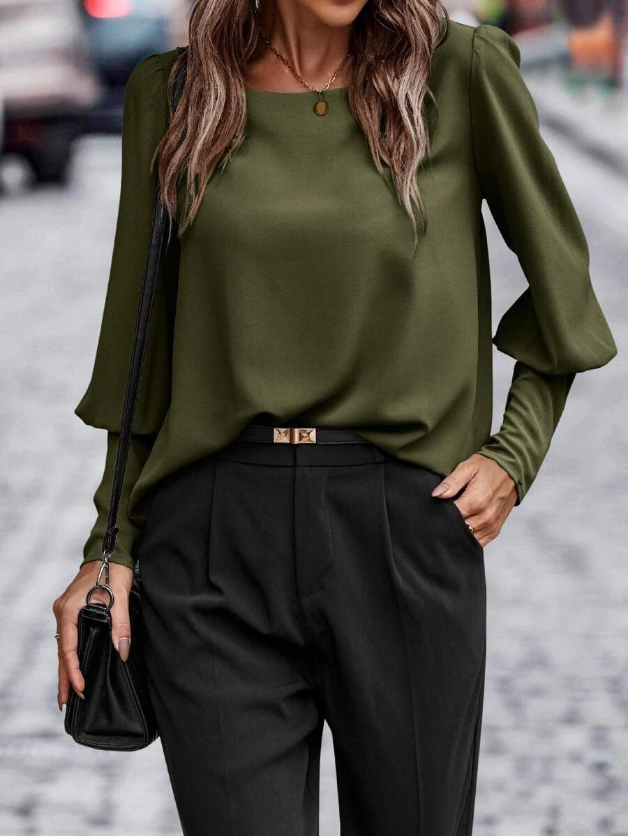 Velina - Blouse met Pofmouwen voor Dames - Elegant en Trendy