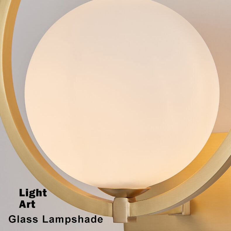 SphereGlow - Stijlvolle wandlamp met glazen bol en één enkele lichtbron