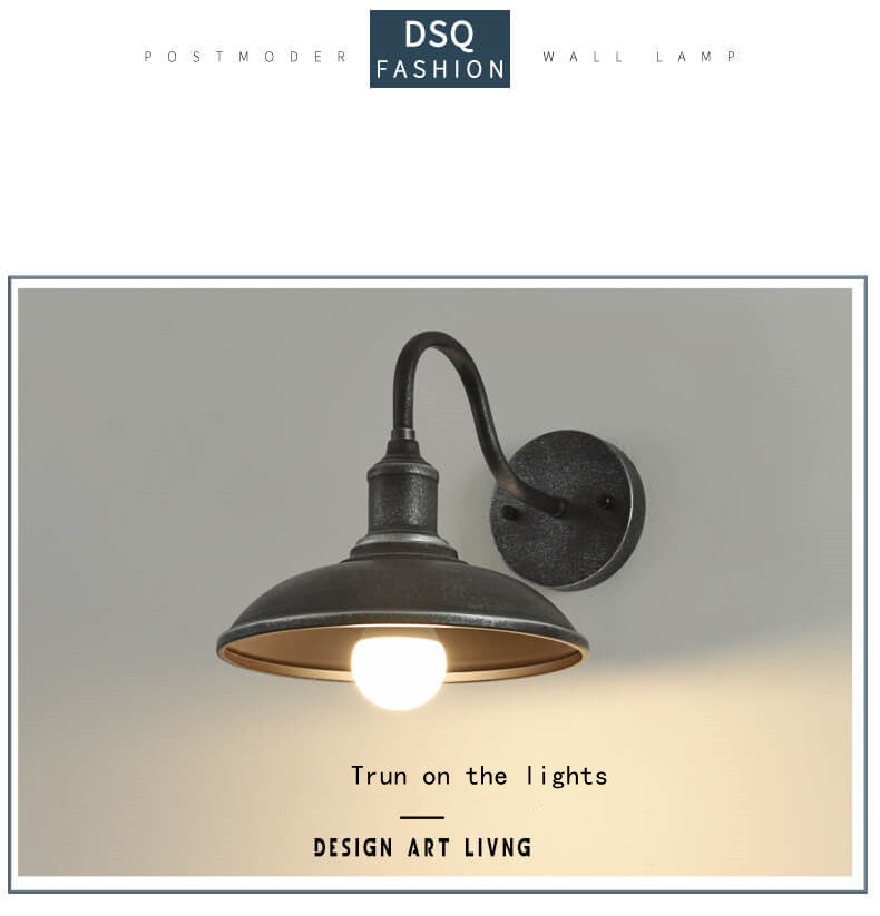 IronGlow - Retro buitenwandlamp met ijzeren lichtkoepel | Robuuste en stijlvolle verlichting