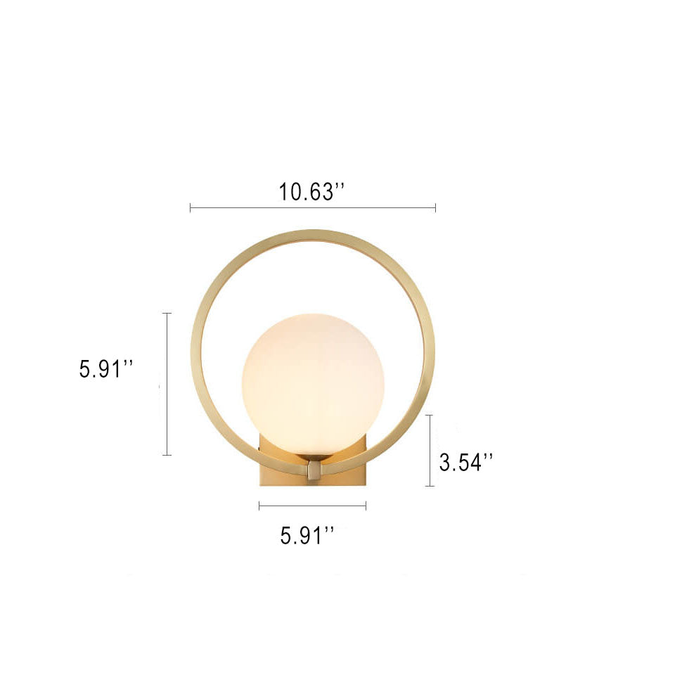 SphereGlow - Stijlvolle wandlamp met glazen bol en één enkele lichtbron