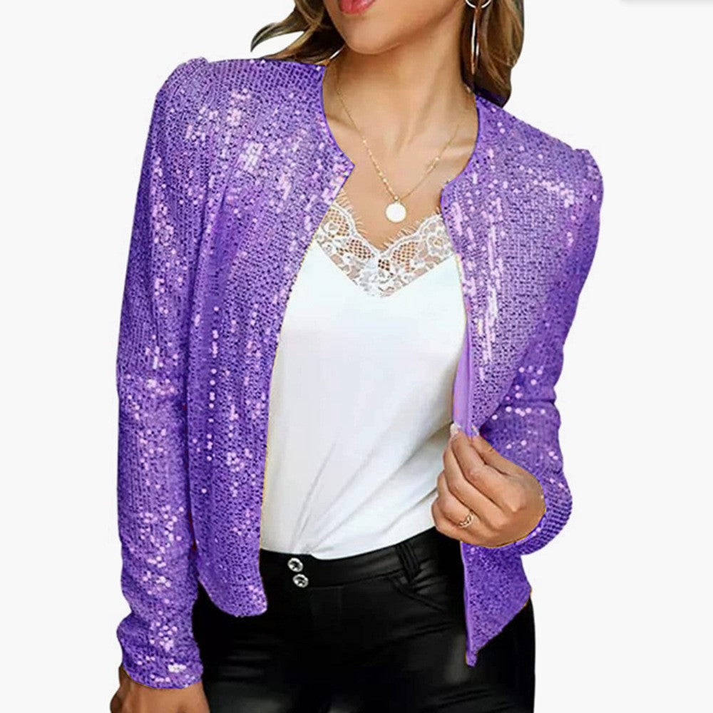 Clara Glitter Blazer | Elegante Damesblazer met Pailletten voor de Feestdagen