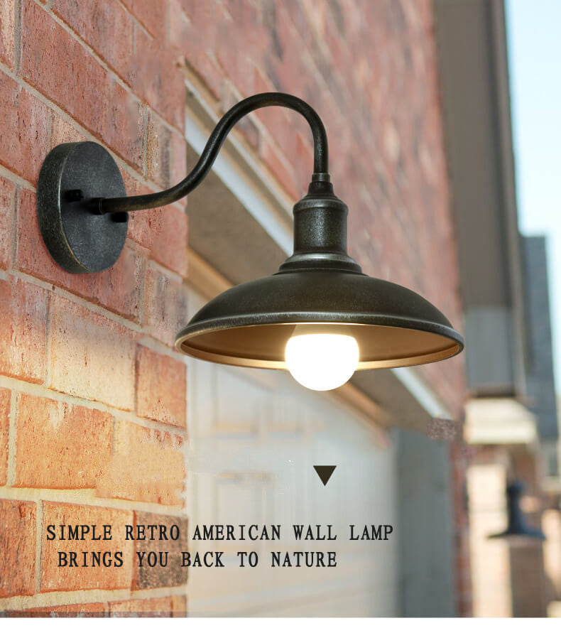 IronGlow - Retro buitenwandlamp met ijzeren lichtkoepel | Robuuste en stijlvolle verlichting