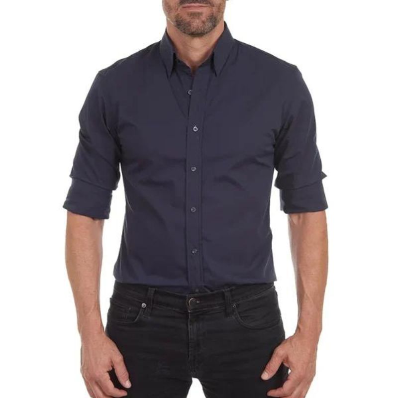 Lucas - Kreukvrije Blouse met Rits voor Heren – Stijlvol en Onderhoudsvriendelijk