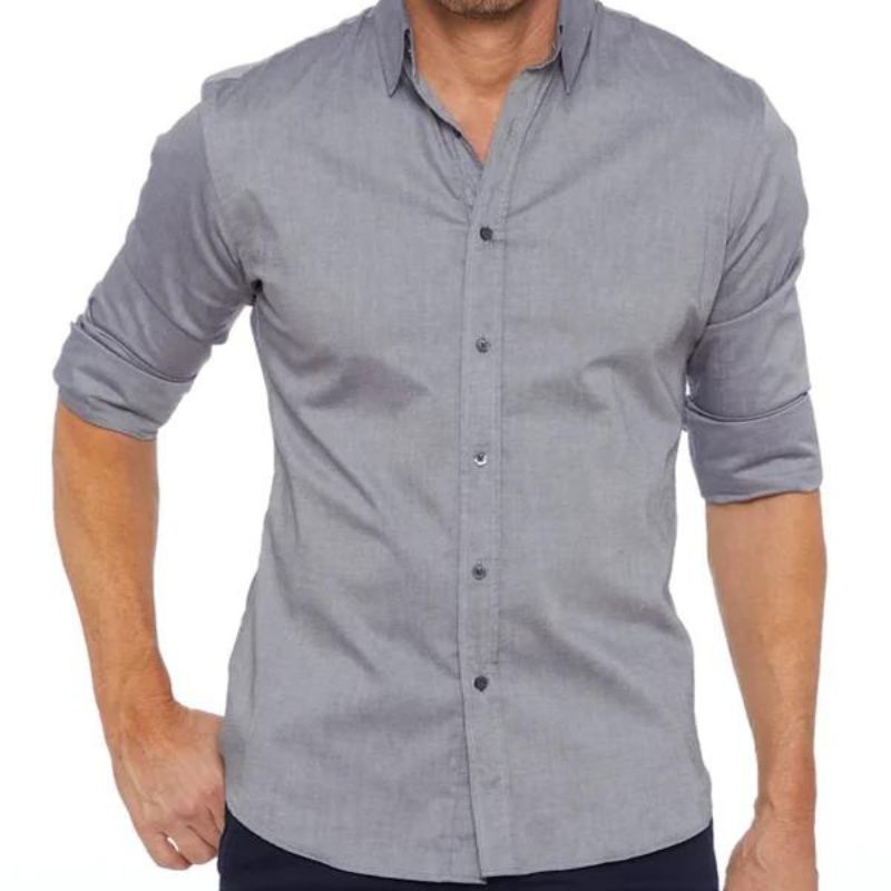 Lucas - Kreukvrije Blouse met Rits voor Heren – Stijlvol en Onderhoudsvriendelijk