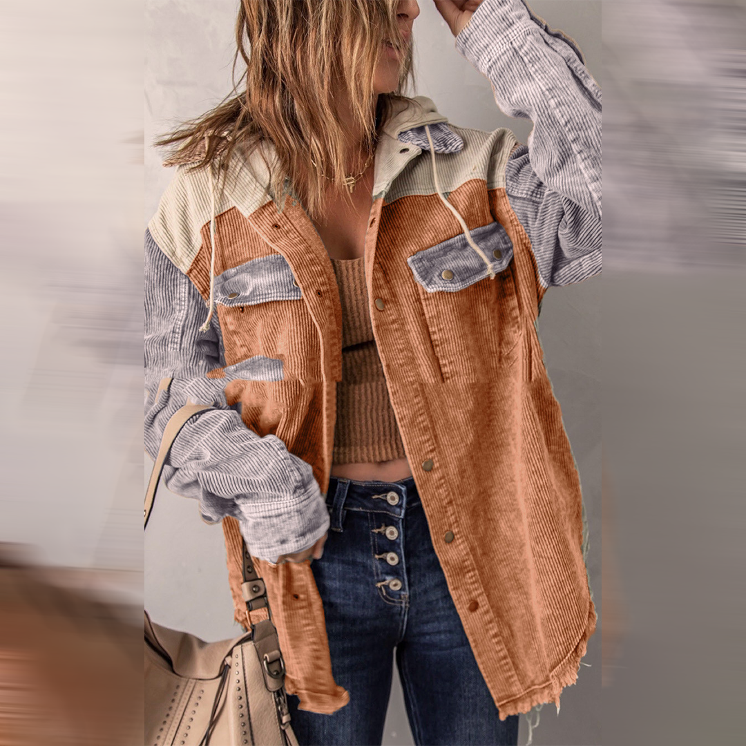 Alaya - Vintage Loose-Fit Jas voor Dames met Unieke Stijl