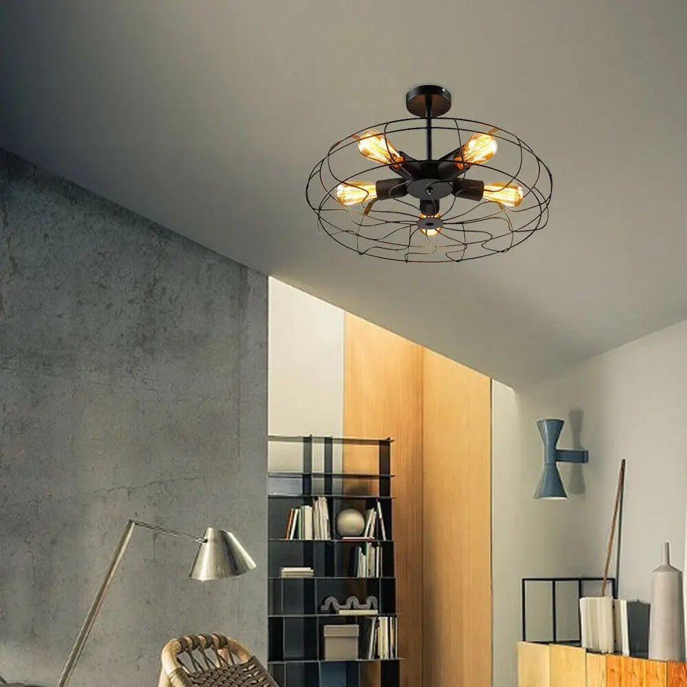 RetroLuxe - Vintage Kooi Kroonluchter voor Stijlvolle Verlichting