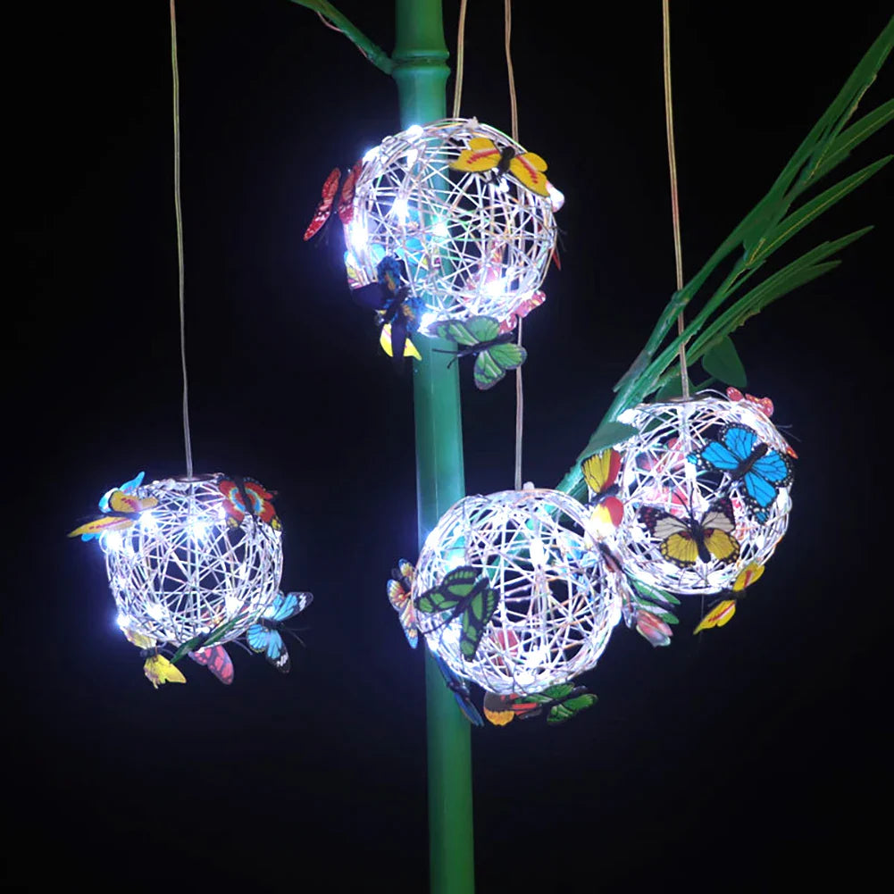 GlowWings - Hangende Solar Vlinderlamp | Decoratieve Buitenverlichting
