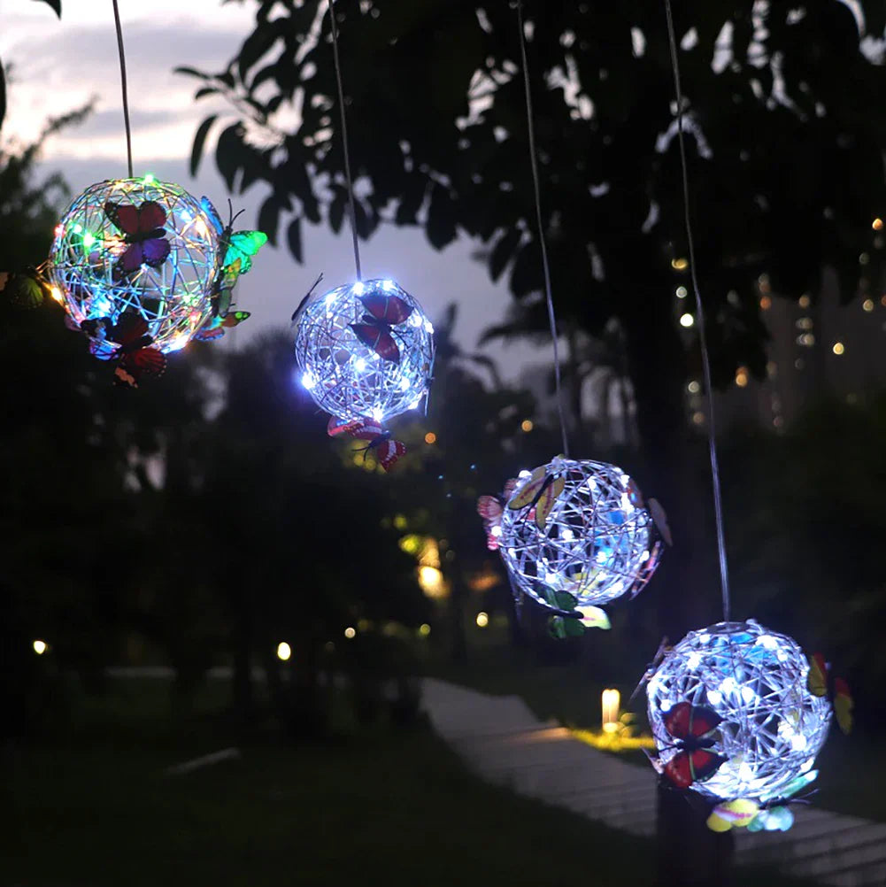 GlowWings - Hangende Solar Vlinderlamp | Decoratieve Buitenverlichting