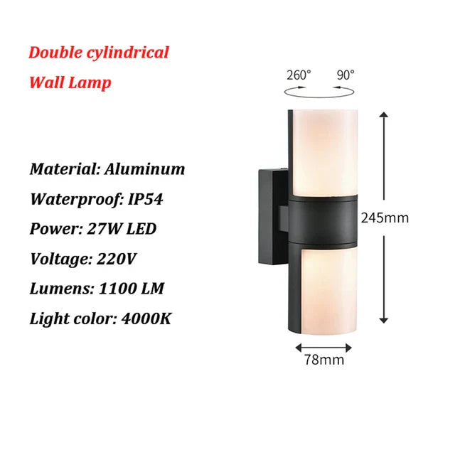 BrightWave - Moderne LED Buitenlamp | Energiezuinige Wandverlichting