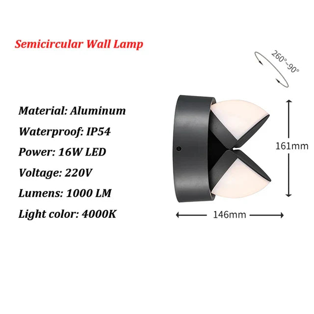 BrightWave - Moderne LED Buitenlamp | Energiezuinige Wandverlichting