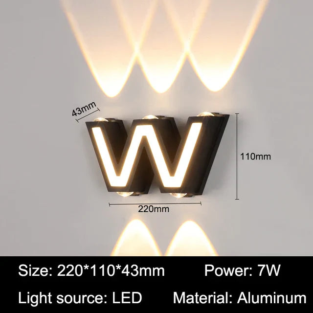 AlphaLight - Decoratieve Buitenletter Wandlamp | Stijlvolle Buitenverlichting