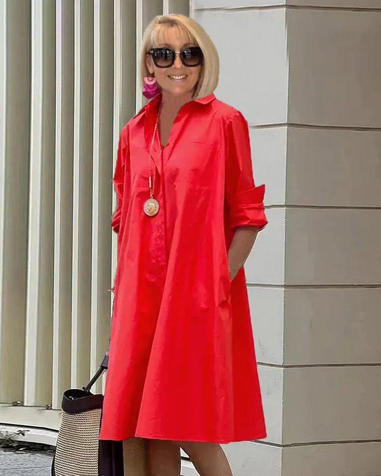 Theresa - Elegant Middenlange Jurk voor Dames - Stijlvolle Midi Jurk