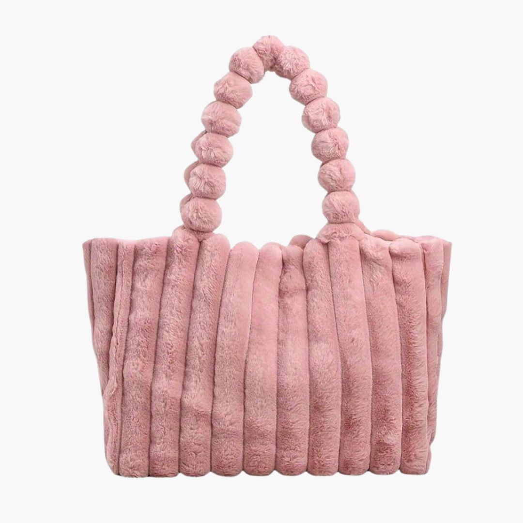 Luna - Pluche Schoudertas van Imitatiebont voor Dames | Stijlvolle en Zachte Handtas