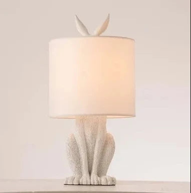 BunnyLuxe - Artistieke Konijnenmasker Tafellamp voor Stijlvolle Verlichting