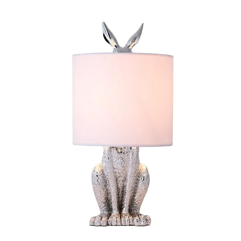 BunnyLuxe - Artistieke Konijnenmasker Tafellamp voor Stijlvolle Verlichting