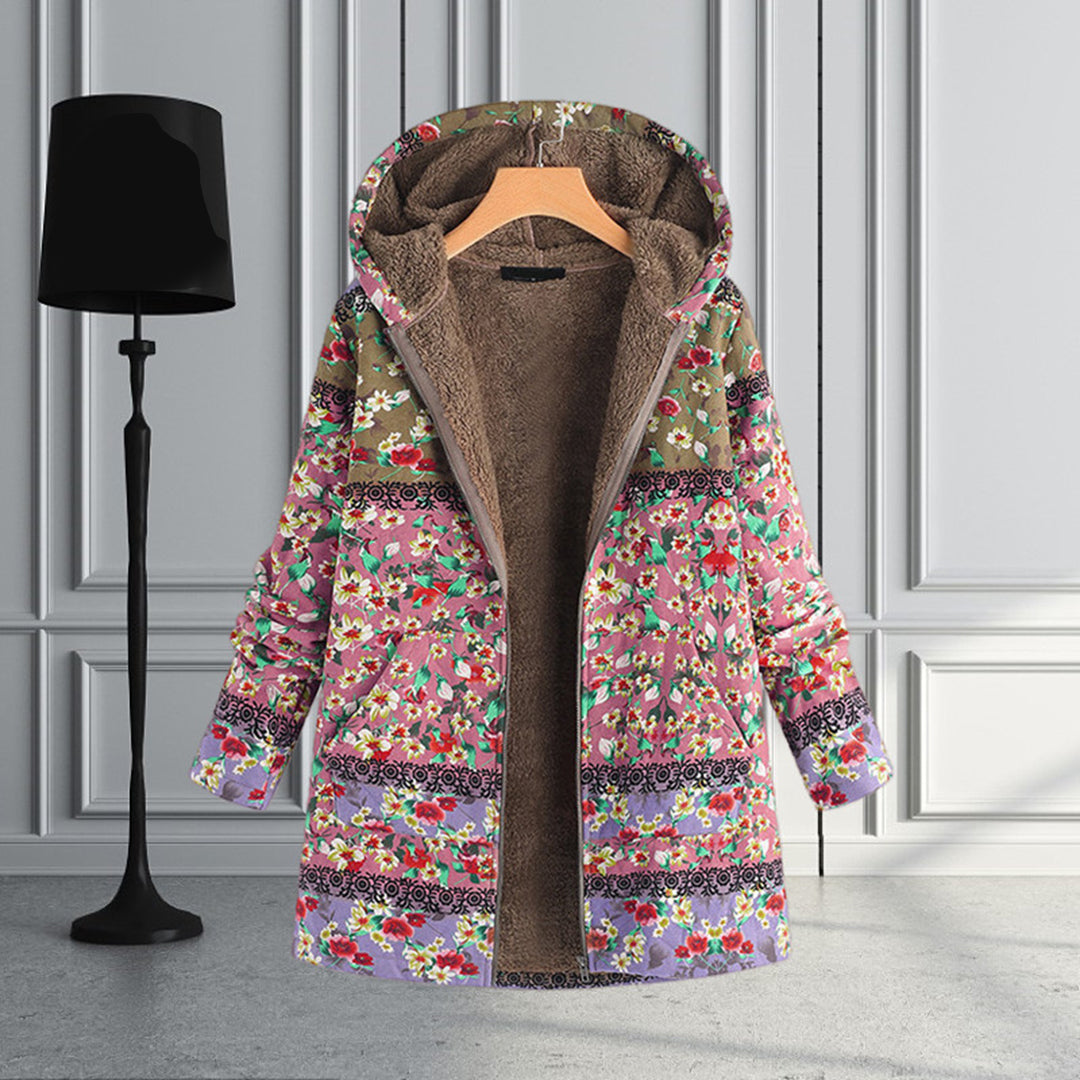 Adeline Bloemenpracht Jas - Elegante Damesjas met Bloemenprint