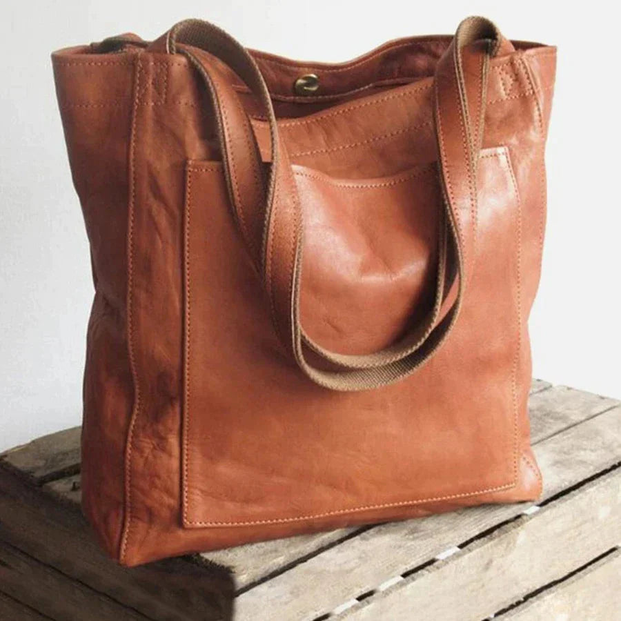 Evelina | Damesmode Zachte PU Lederen Schoudertas met Grote Capaciteit