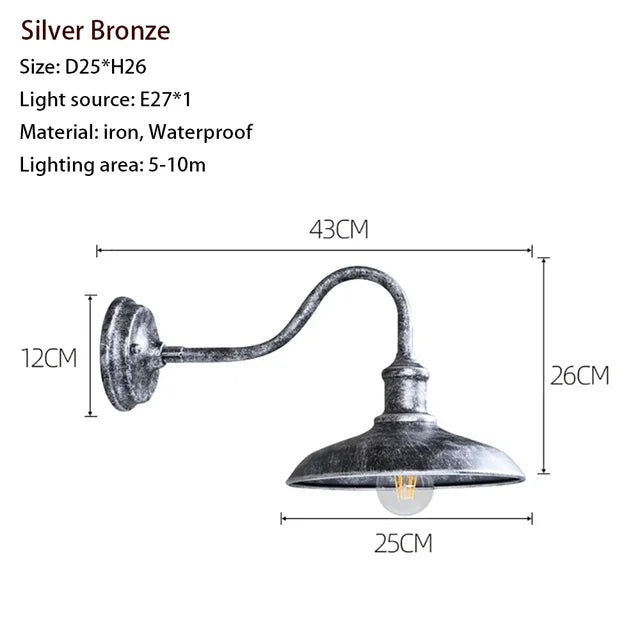 StormClassic - Waterdichte Vintage Wandlamp voor Buitenverlichting