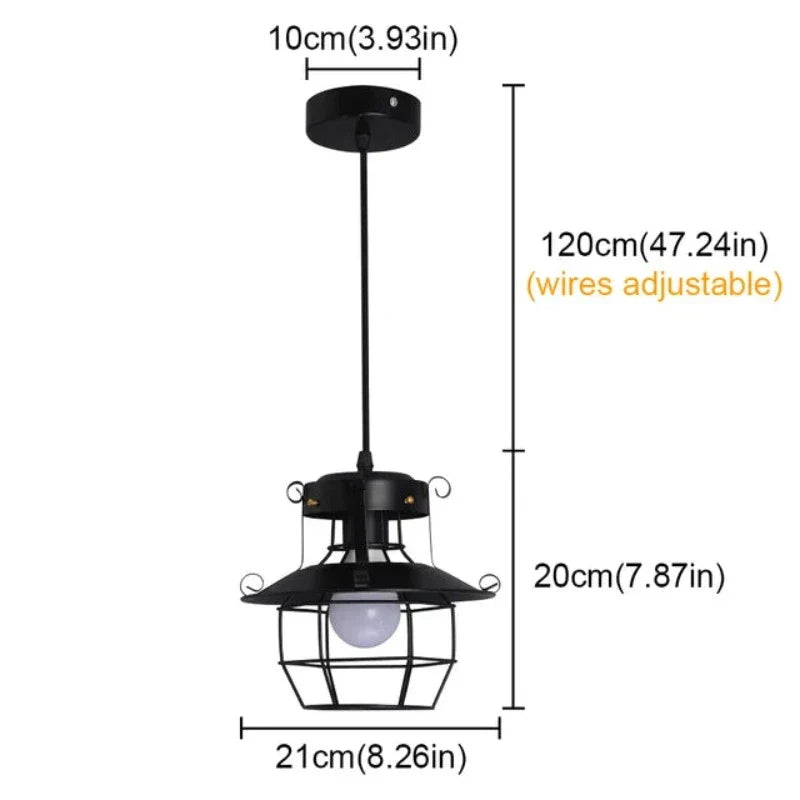 RetroCage - Industriële Hangende Plafondlamp voor Stoere Verlichting